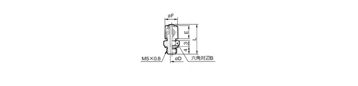 Hose Nipple MS-5H-4, -6 outline drawing 