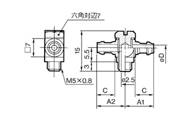 Barb Tee For Soft Tubes MS-5ATHU-3, -4, -6: related images