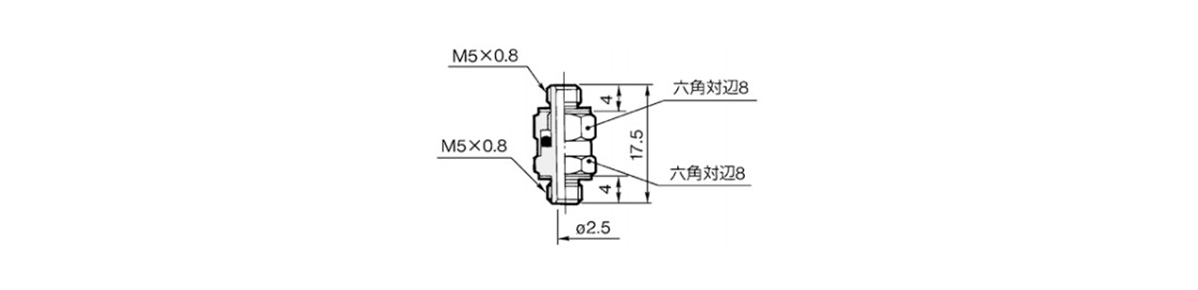 Universal Nipple MS-5UN outline drawing 