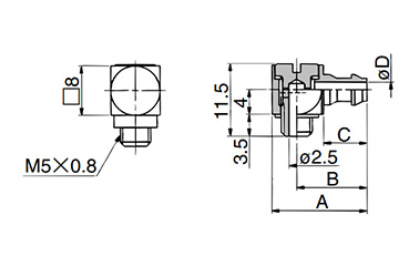 Barb Elbow For Polyurethane Tube, 10-M-5ALU-3, -4, -6: related images