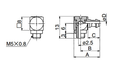 Barb Elbow For Polyurethane Tube, 10-M-5ALU-3, -4, -6: related images