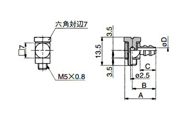 Barb Elbow For Polyurethane Tube, 10-M-5ALHU-3, -4, -6: related images