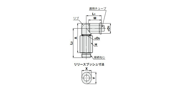 Extended Male Elbow: KQ2W (Face Seal): Related Images