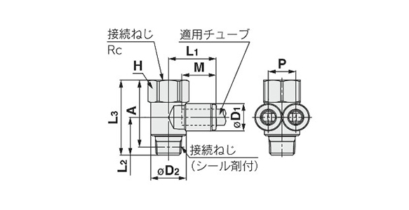 Branch Universal Female Elbow: KQ2ZF (Sealant): Related Images