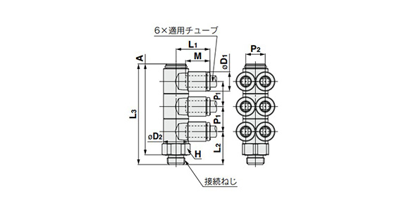 KQ2ZT Dimensional Drawing 