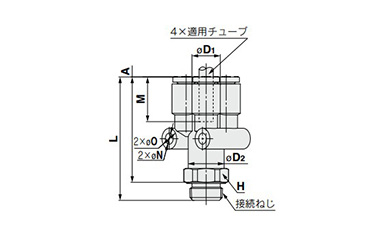 KQ2UD Dimensional Drawing 