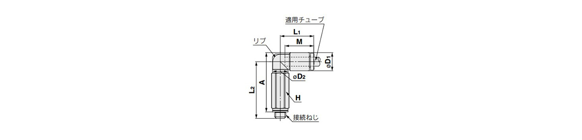 Extended Male Elbow: 10-KQ2W (Gasket Seal): Related Images