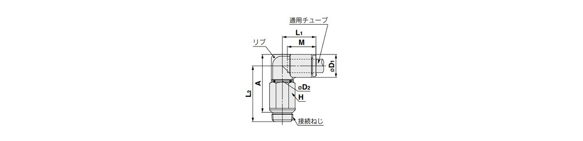 Extended Male Elbow: 10-KQ2W (Gasket Seal): Related Images