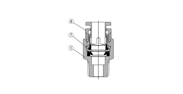 KPQ/KPG Series structural drawing (for male connector) 