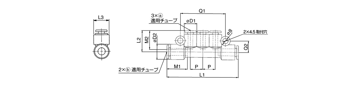 One-Touch Fitting Manifold KM13: related images