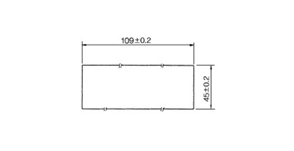 KDM10 panel mount hole (units: mm) 