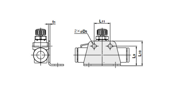 Bracket on a single side 2 