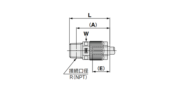 Male Connector dimensional drawing 