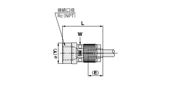 Female Connector dimensional drawing 