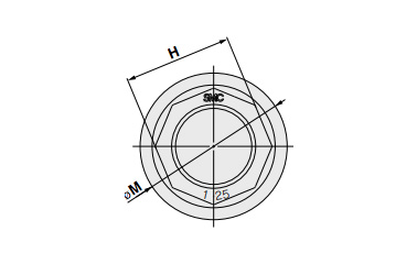 Female Elbow dimensional drawing for size 6 