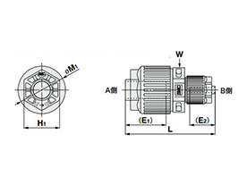 Union, Reducing Type dimensional drawing 