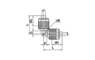 Union Elbow Dimensional Drawing 