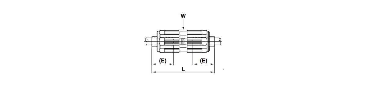 Space-Saving Fitting Union: LQ2U Dimensional Drawing 