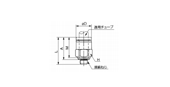 Male Connector: KGH outline drawing (M5) 