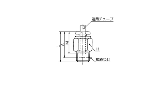 Male Connector: KGH outline drawing (R) 