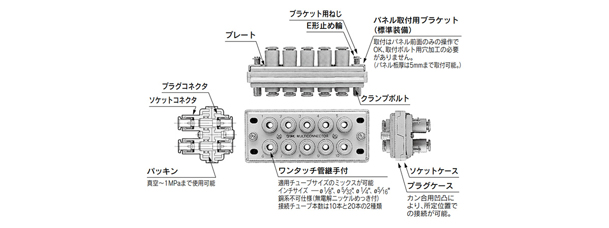 Inch Size Rectangular Multi-Connector Part Socket: KDM Related Images