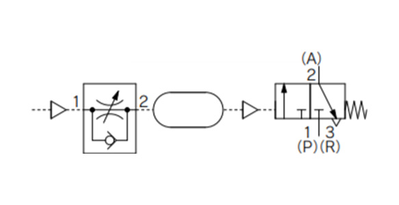 Transmitter / Time Delay Valve VR2110 Series JIS symbol