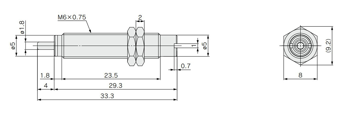 Basic Type RJ0604 dimensional drawing