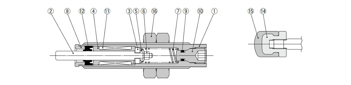 RJ08□□ structural drawing