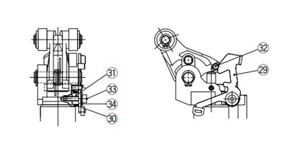 With lock mechanism (-D) structural drawing (option)