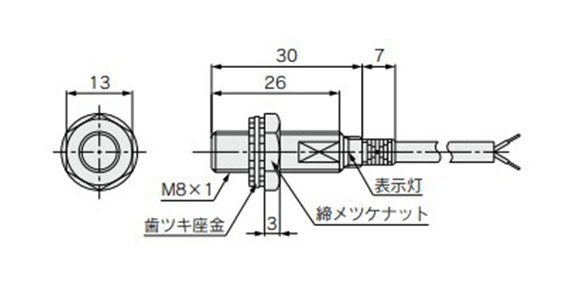 E2E-X2D1-N dimensional outline drawing