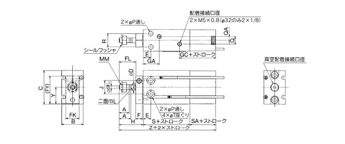 ø16 to 32 mm dimensions