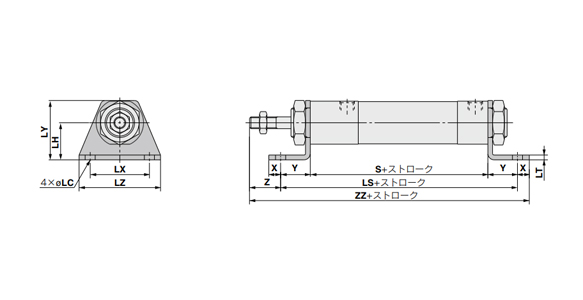 Bore size 10 mm, 16 mm, 20 mm, 25 mm dimensional drawing