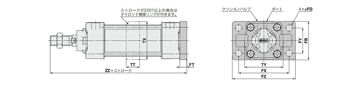 Head flange: / (MBG) dimensional drawing