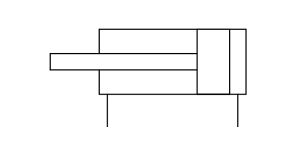 Symbol Double acting / Without cushion