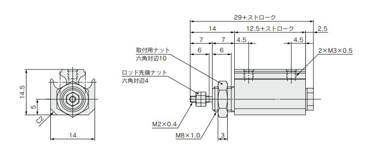 Standard: CJP2B4 dimensional drawing