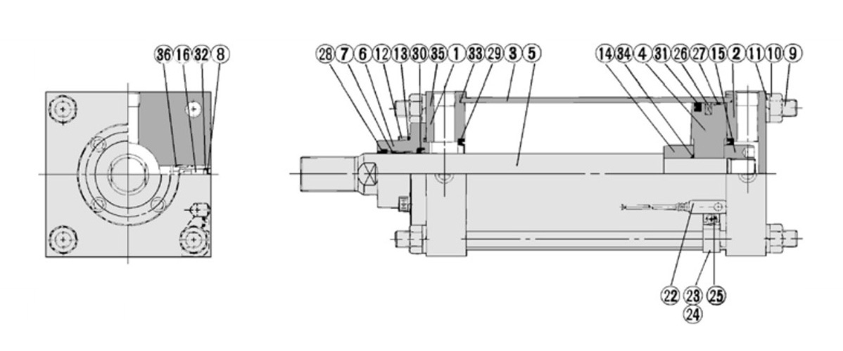 Non-lube type diagram