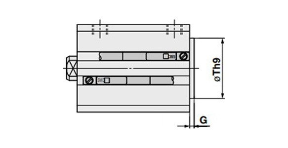 ø20 (diameter 20 mm) / ø25 (diameter 25 mm) dimensional drawing, with boss on head