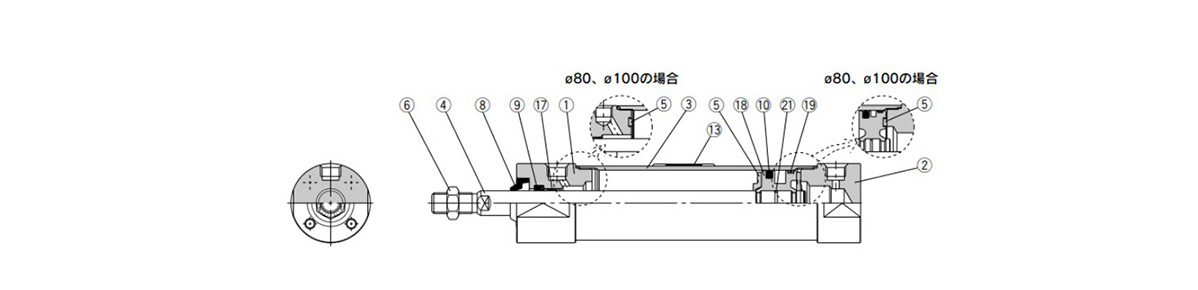 With rubber bumper diagram