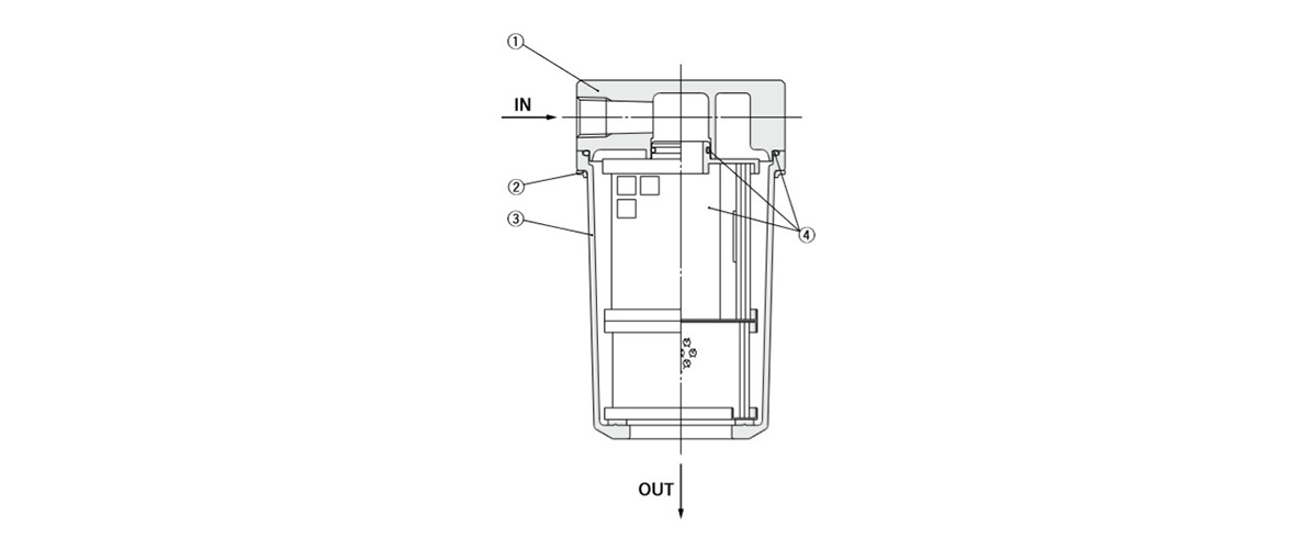 Exhaust Cleaner For Cleanroom, AMP Series diagram