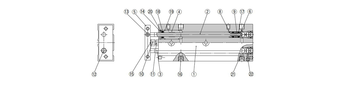 Diagram: CXSM6 (slide bearing)