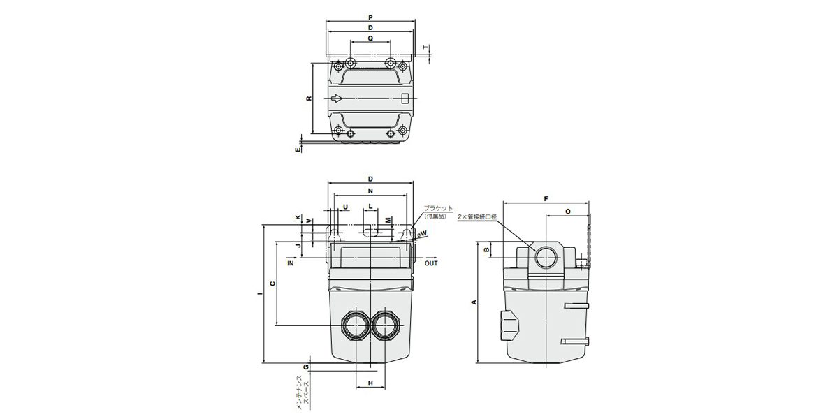 AME450C/AME550C dimensional drawings