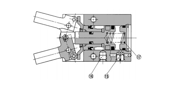 Single acting structure drawing