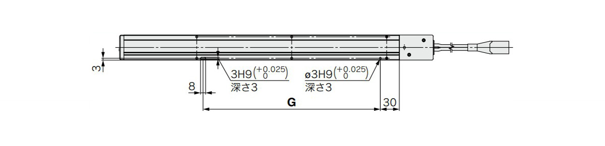 LEFB16 positioning pin hole (Note 5) (Optional): Body bottom surface dimensions