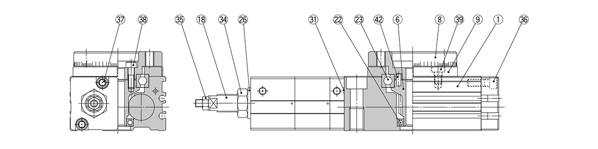 Structural drawing 2 of MSZ Series