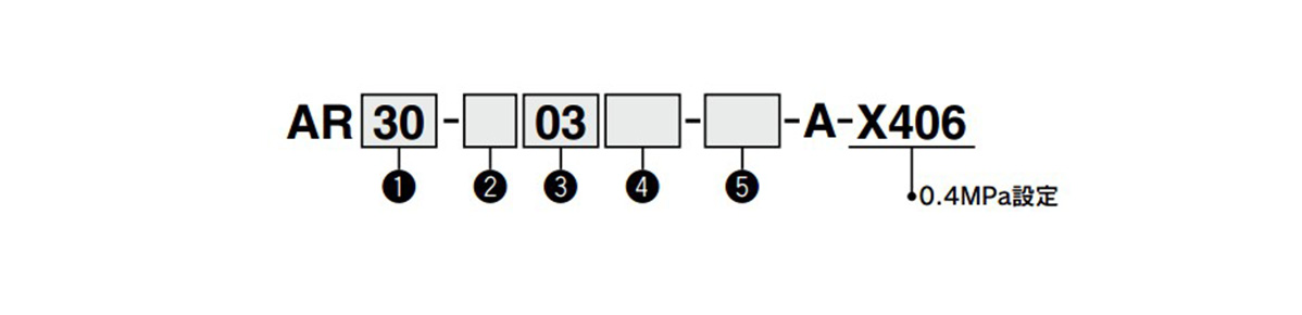 Made-to-order specifications X406: model number example