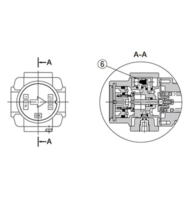 AR20K-B to AR60K-B (Regulator With Backflow Function): structural drawings