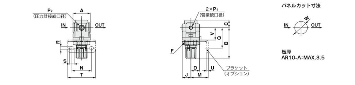 AR10-A dimensional drawing