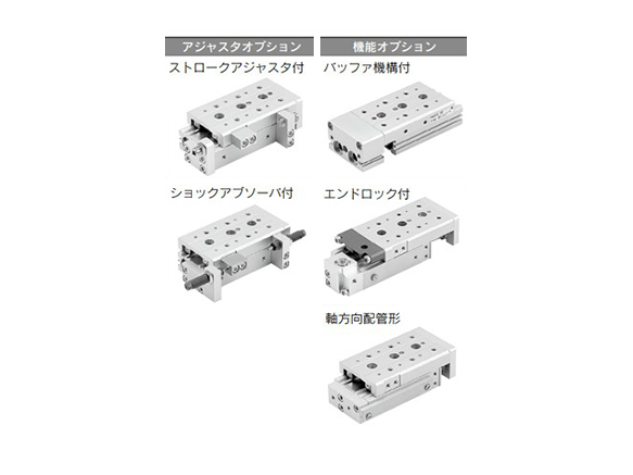 It is possible to combine various adjuster options and function options.