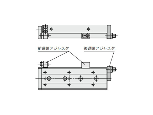 Adjuster at extension end (AS), Adjuster at retraction end (AT), Adjuster at both ends (A)