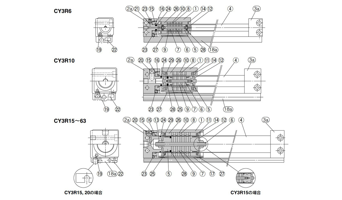 Structural drawing of double-sided piping